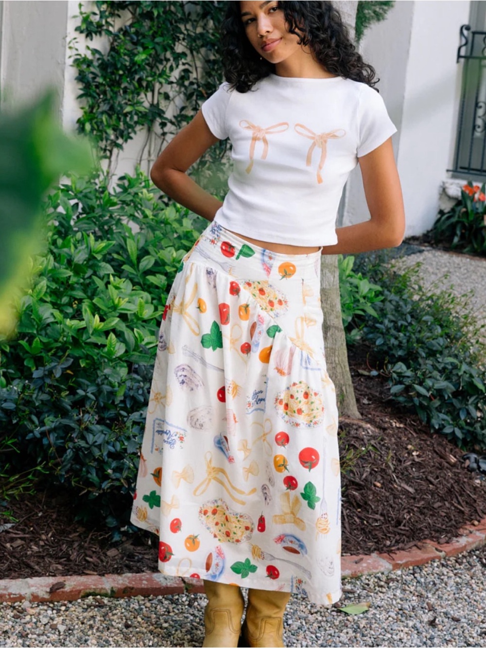 Lisa Says Gah Buon Appetito Italian Summer Midi Skirt
